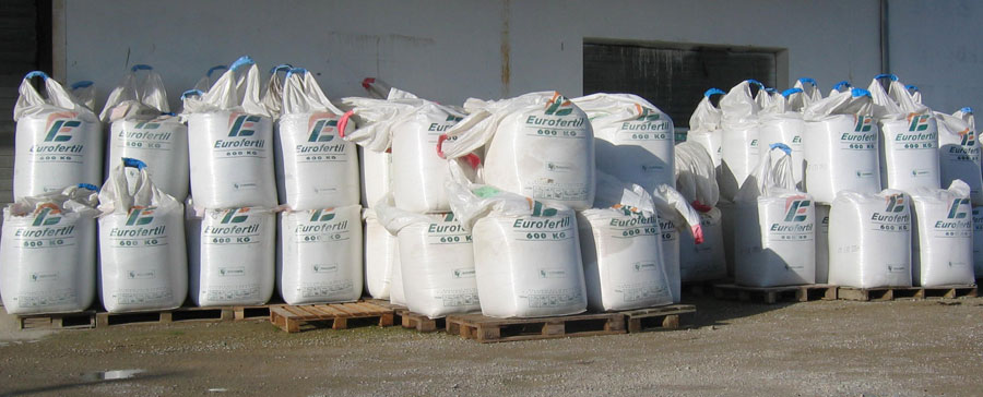 Autres produits plastiques en agriculture : les bigs-bags d'engrais.