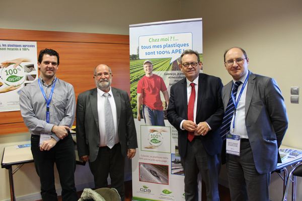 Conférence de presse CPA-Adivalor au SIVAL 2018 : Stéphane Guesney (Adivalor), Paul Cammal, Bernard Lemoine, Xavier Ferry (CPA)