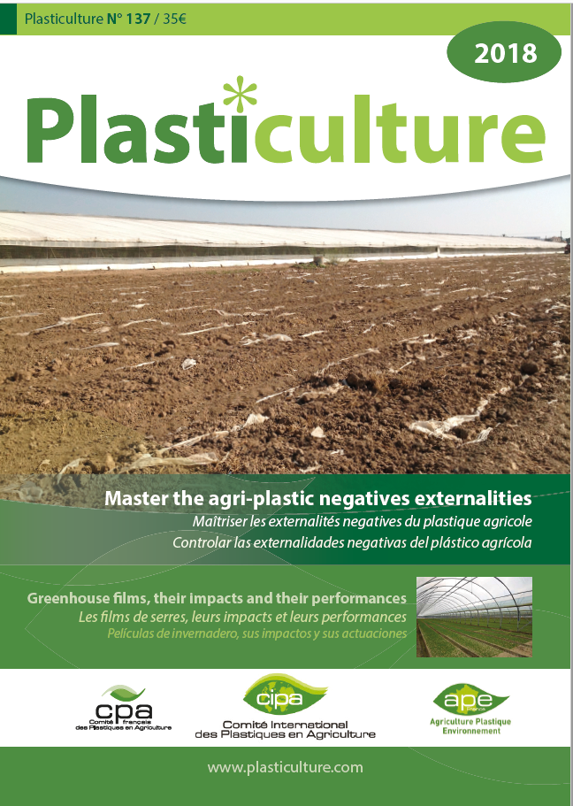 Plasticulture N°137, avril 2018